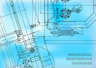 Blueprint, Sketch. Vector engineering illustration