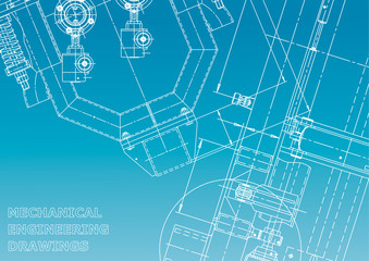 Blueprint, Sketch. Vector engineering illustration
