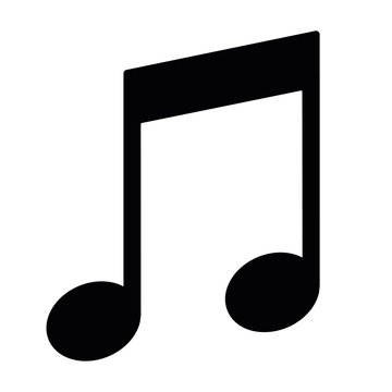 Music note icon on white background. Vector