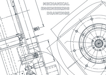 Vector engineering illustration. Cover, flyer, banner, background