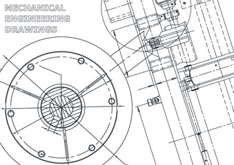 Vector engineering illustration. Cover, flyer, banner, background