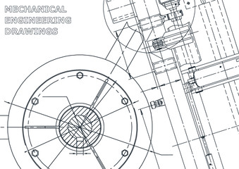 Vector engineering illustration. Cover, flyer, banner, background