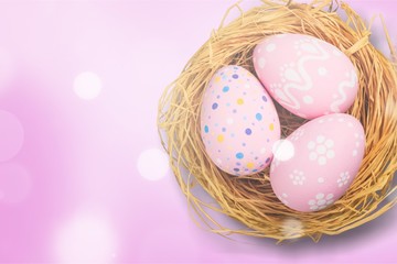 Colorful Easter eggs isolated on background