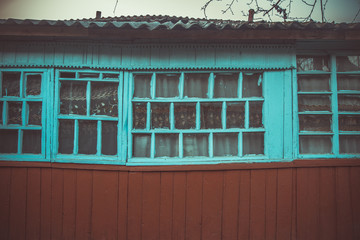 retro old wooden house