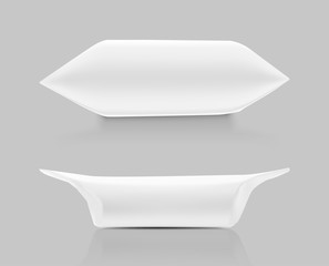 Wrapped candy mockup. Front and side view. Vector illustration. Can be use for template your design, promo, adv. EPS10.