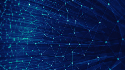 Modern triangles connection technology background