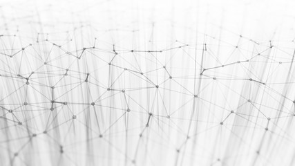 Modern triangles connection technology background