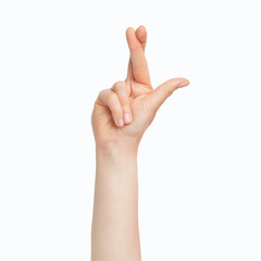 Fototapeta premium crossing fingers