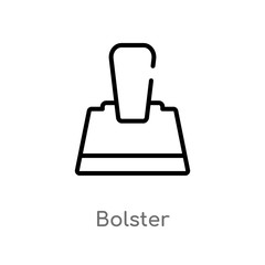 outline bolster vector icon. isolated black simple line element illustration from construction concept. editable vector stroke bolster icon on white background