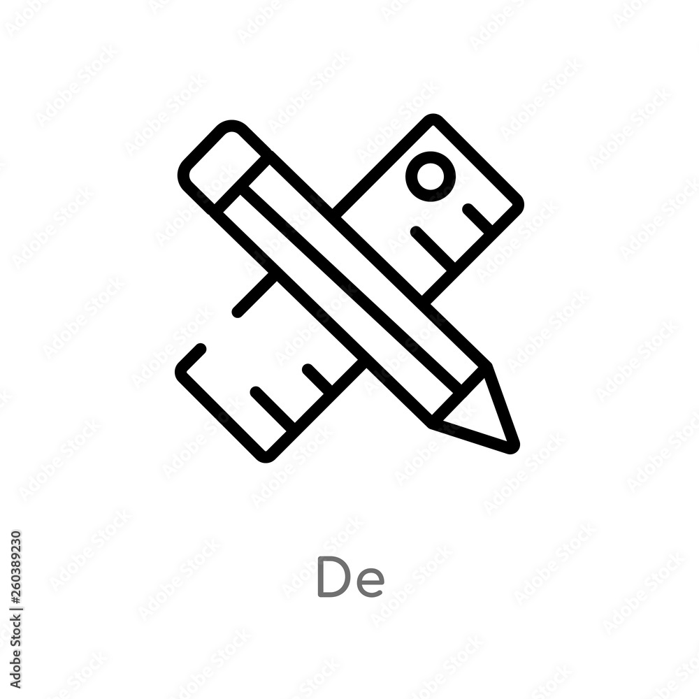 Poster outline de vector icon. isolated black simple line element illustration from creative pocess concept