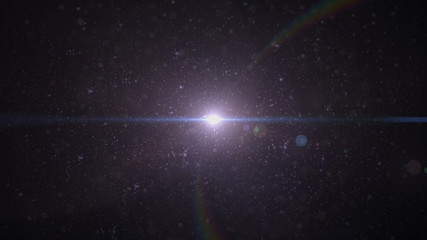 Obraz premium Real Lens Flare Shot in Studio over Black Background. Easy to add as Overlay or Screen Filter over Photos.