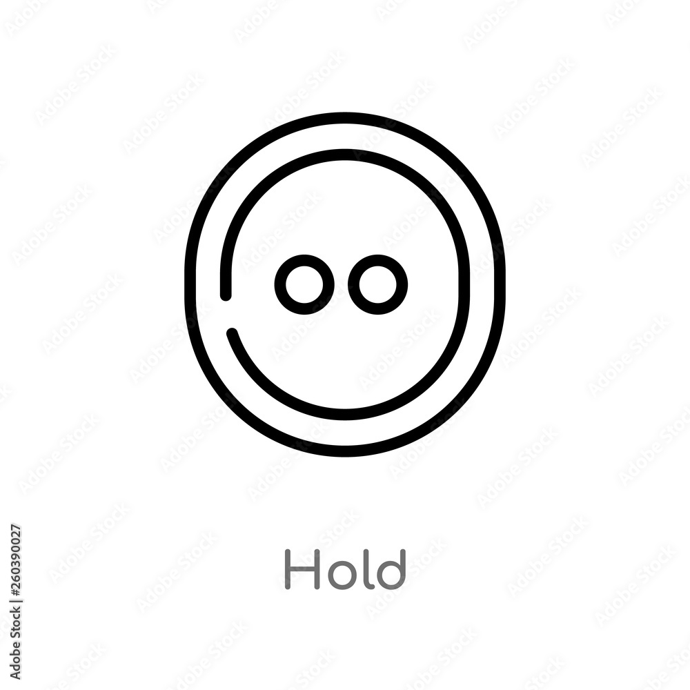 Poster outline hold vector icon. isolated black simple line element illustration from cursor concept. edita