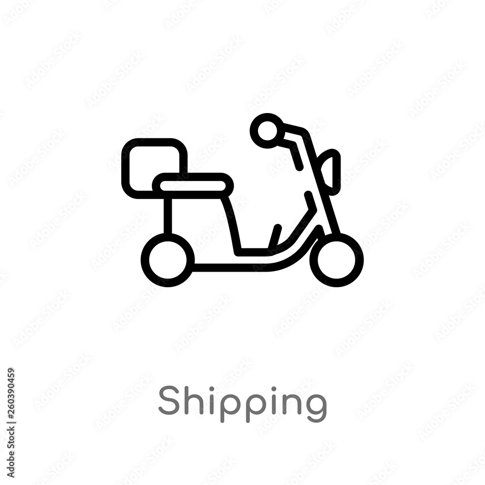 Poster outline shipping vector icon. isolated black simple line element illustration from delivery and logi