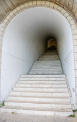 A long tunnel on Mount Lovcen leading to the Negush mausoleum.