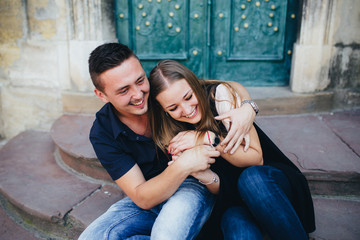 Lovely portrait of a young couple.