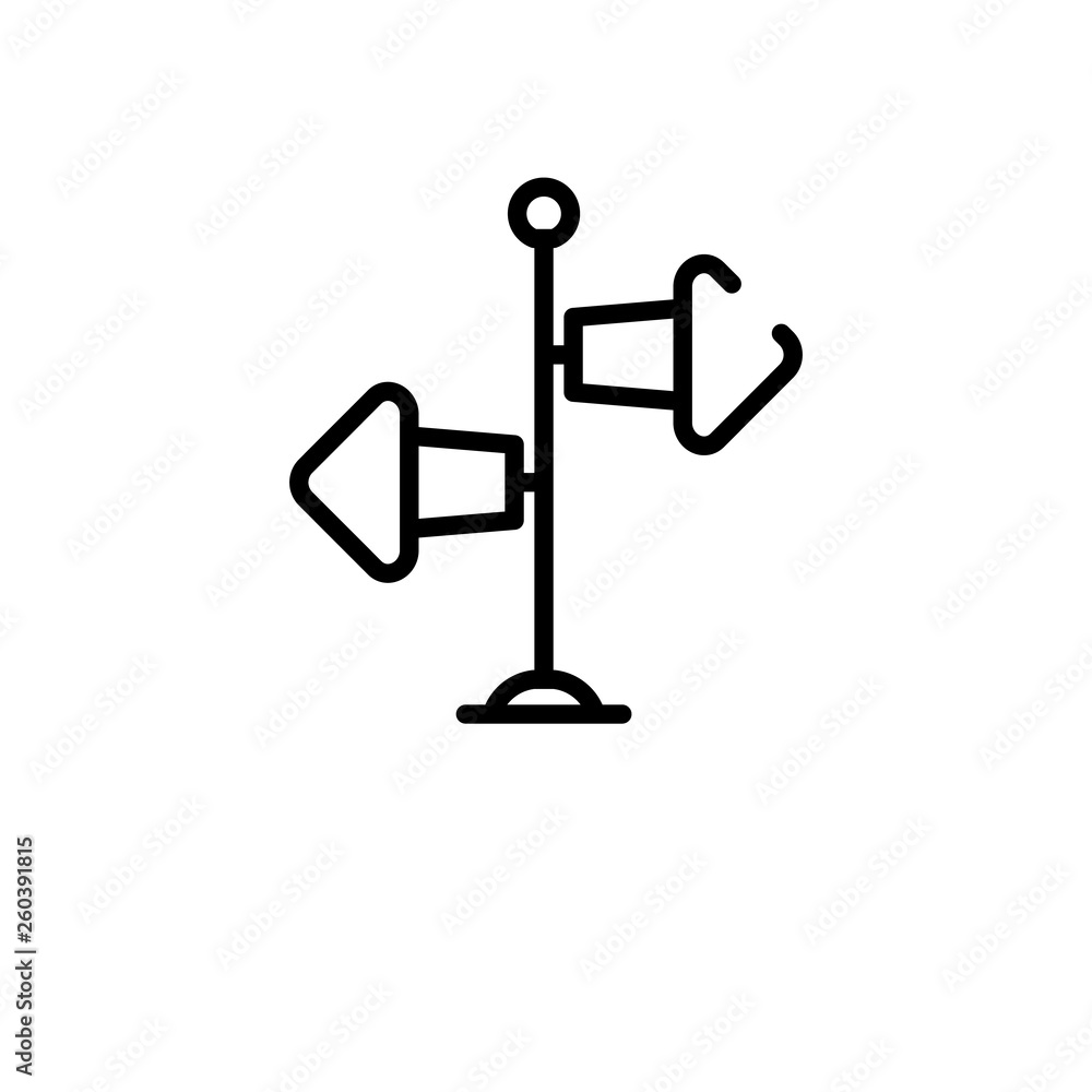 Poster outline vector icon. isolated black simple line element illustration from desert concept. editable v