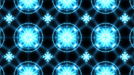 Designer abstract background with glowing individual shapes.