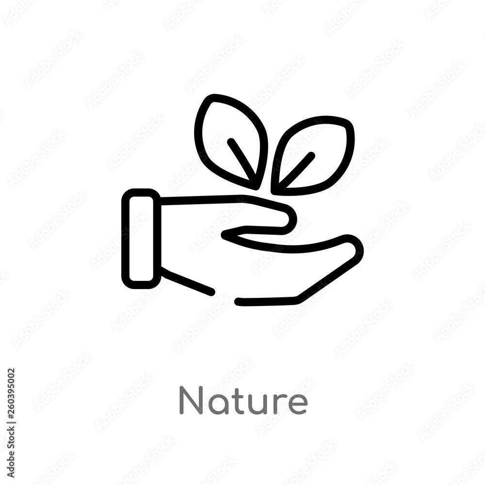 Poster outline nature vector icon. isolated black simple line element illustration from ecology concept. ed
