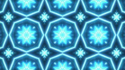 Designer abstract background with glowing individual shapes.