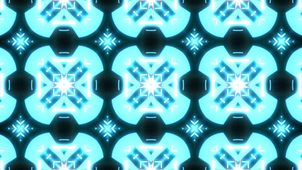 Designer abstract background with glowing individual shapes.