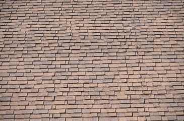 close up on old roof shingle 