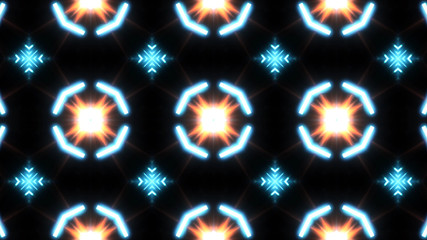 Designer abstract background with glowing individual shapes.