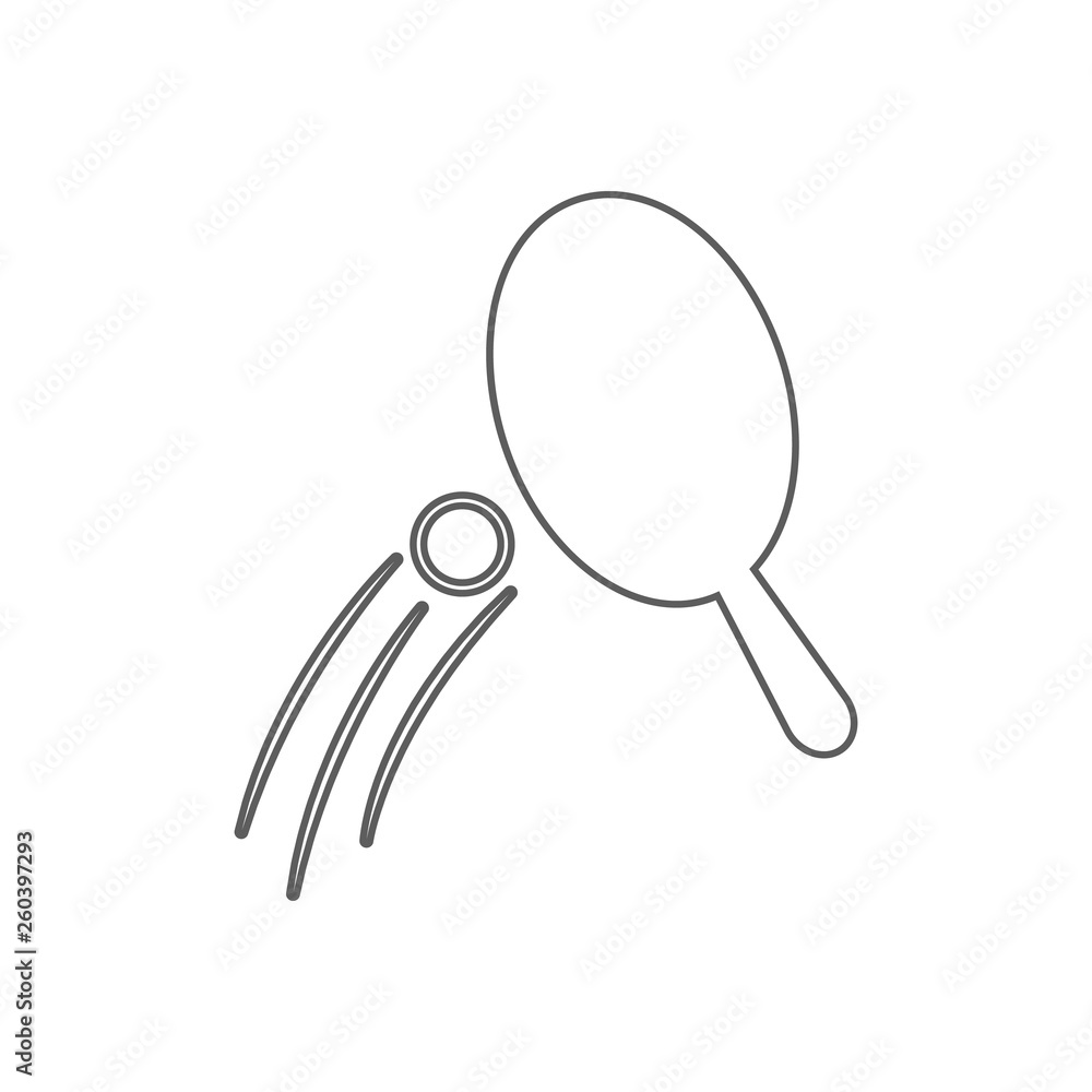 Poster table tennis icon. element of sport for mobile concept and web apps icon. outline, thin line icon fo