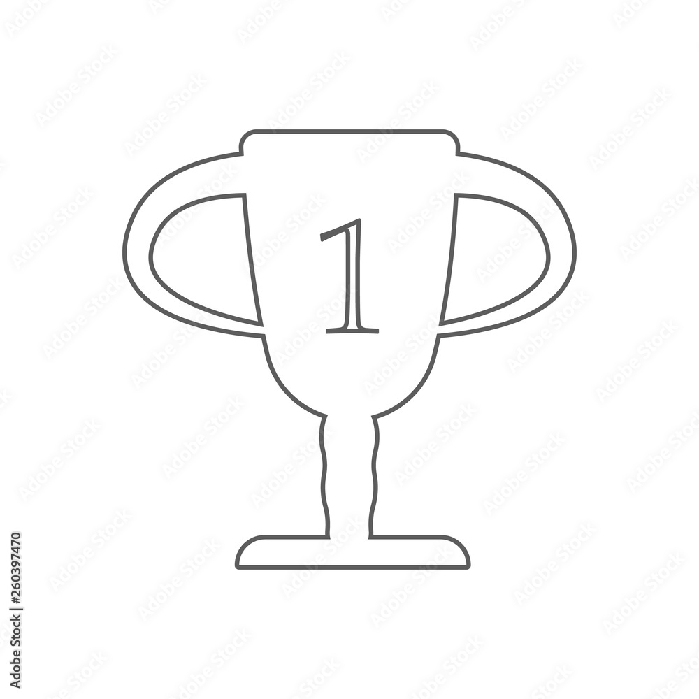 Poster cup for first place icon. element of sport for mobile concept and web apps icon. outline, thin line 