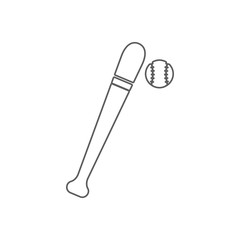 bit and ball icon. Element of Sport for mobile concept and web apps icon. Outline, thin line icon for website design and development, app development