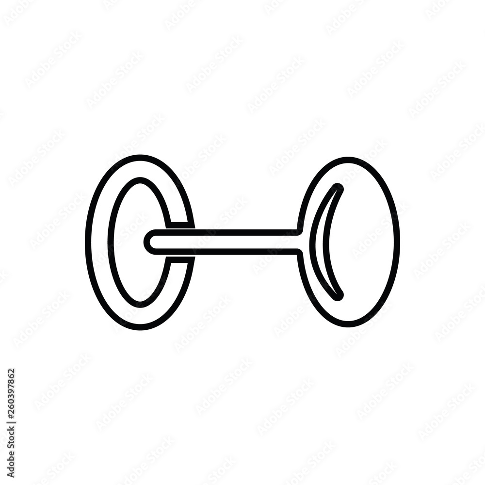 Poster dumbbell icon. element of sport for mobile concept and web apps icon. outline, thin line icon for we
