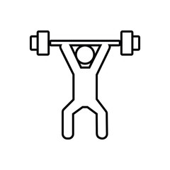 Weightlifting icon. Element of Sport for mobile concept and web apps icon. Outline, thin line icon for website design and development, app development