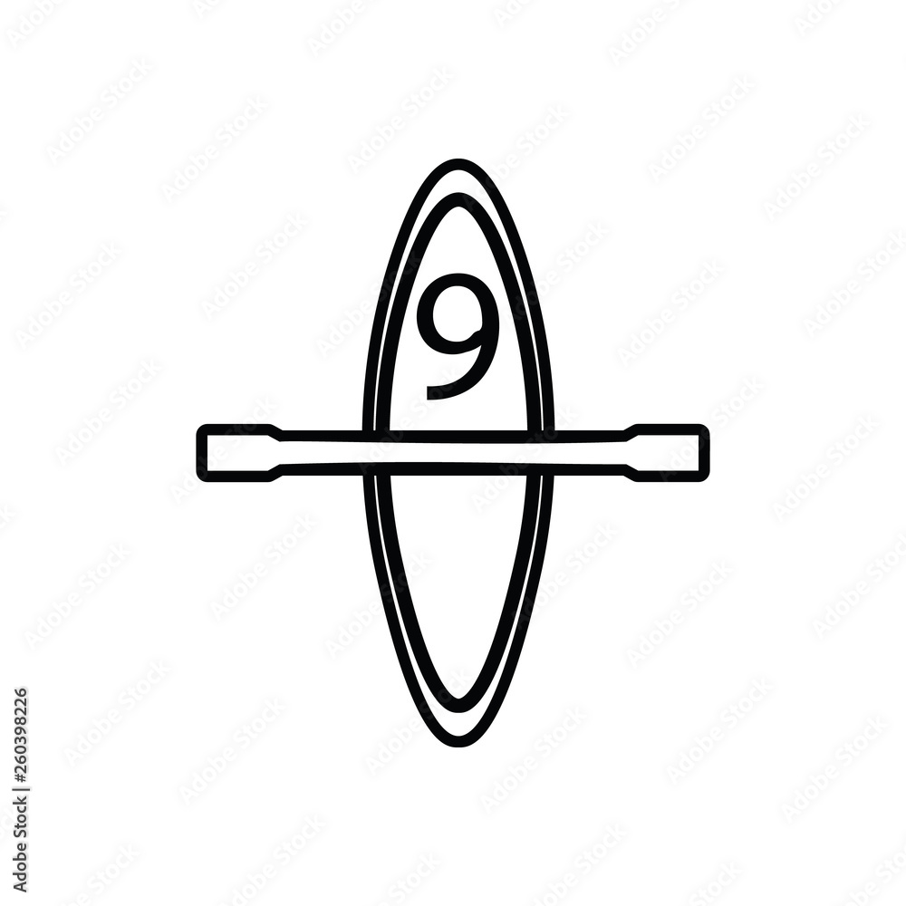 Poster canoe icon. element of sport for mobile concept and web apps icon. outline, thin line icon for websi