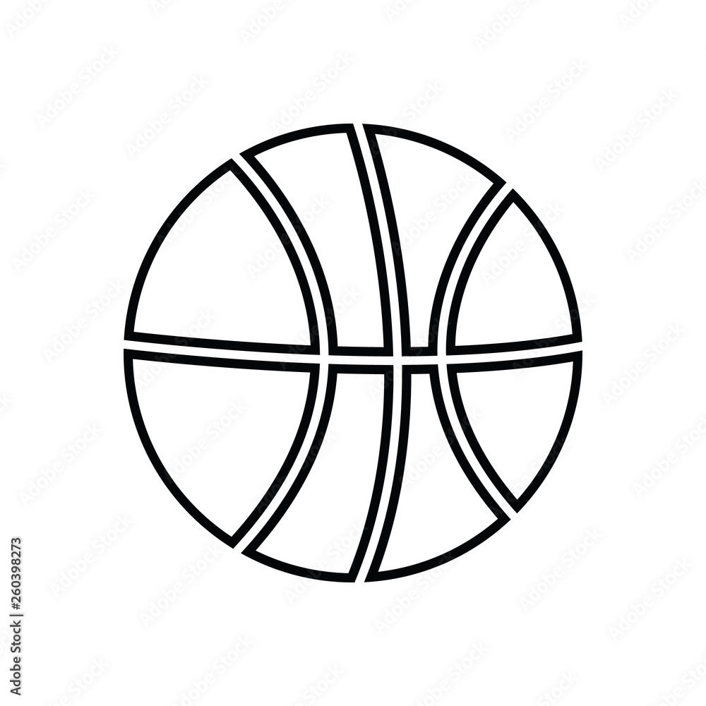 Poster basketball ball icon. element of sport for mobile concept and web apps icon. outline, thin line icon