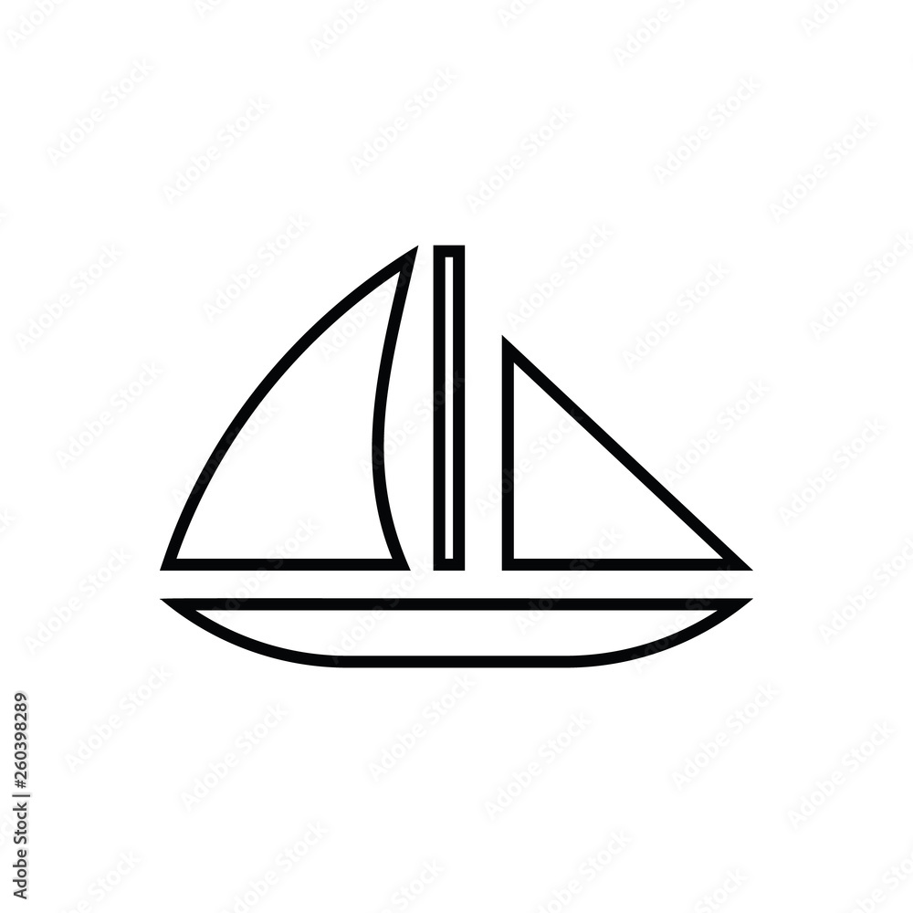 Aufkleber yacht icon. element of sport for mobile concept and web apps icon. outline, thin line icon for websi