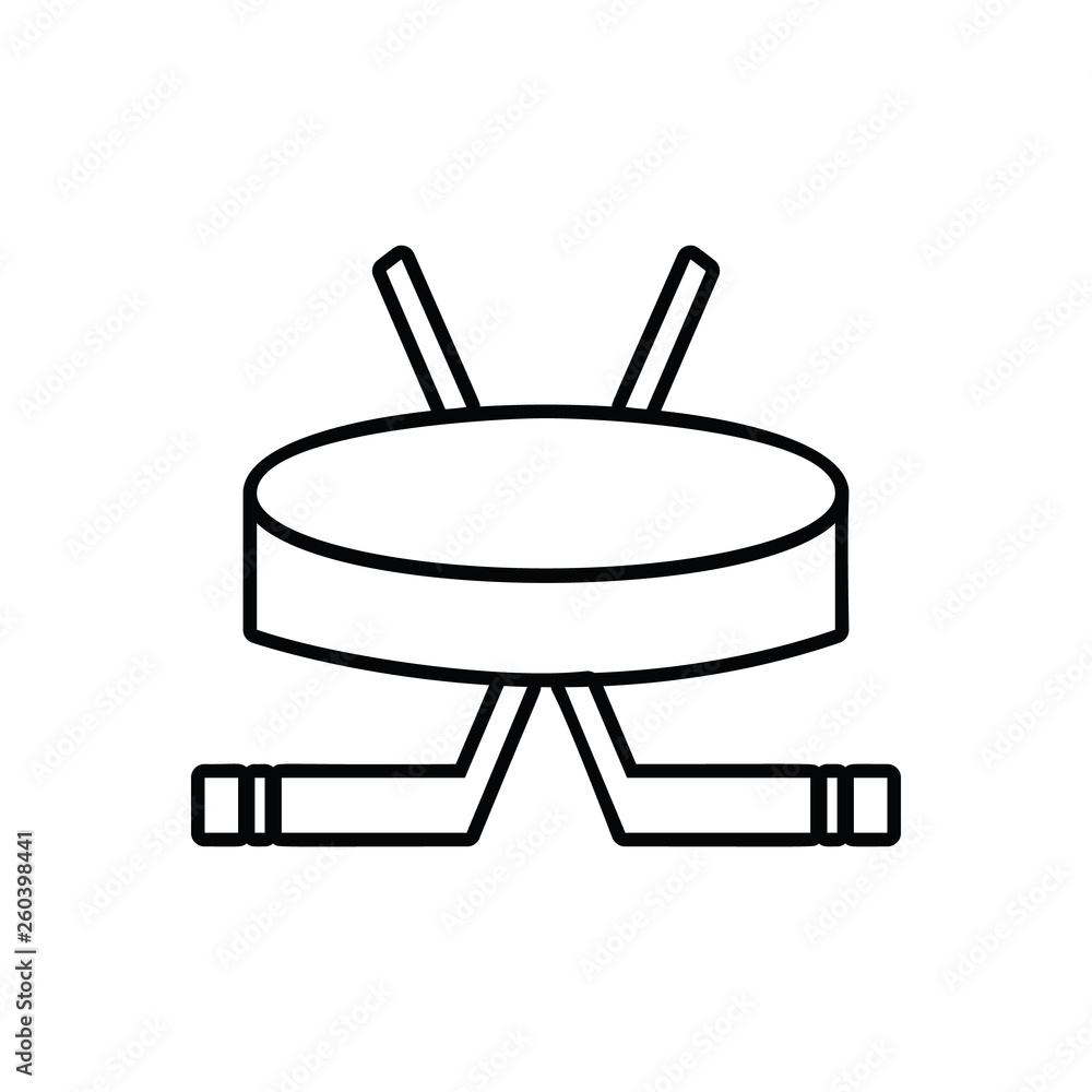 Poster hockey icon. element of sport for mobile concept and web apps icon. outline, thin line icon for webs