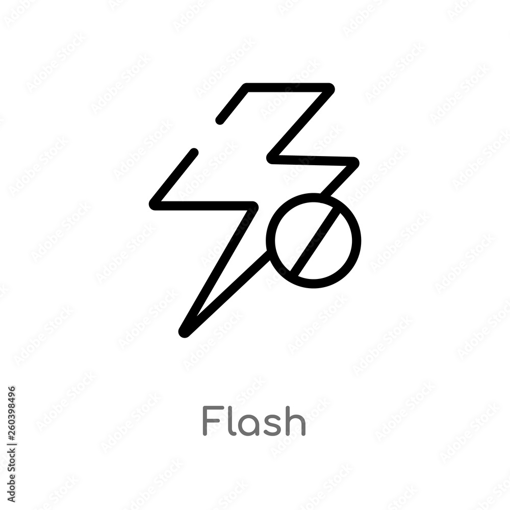 Poster outline flash vector icon. isolated black simple line element illustration from electronic stuff fil