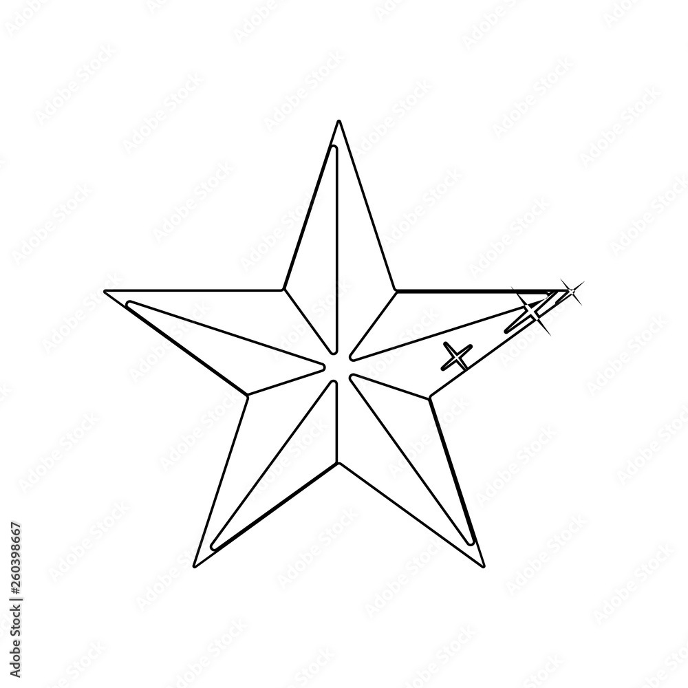 Poster five-pointed star icon. element of stars for mobile concept and web apps icon. outline, thin line ic