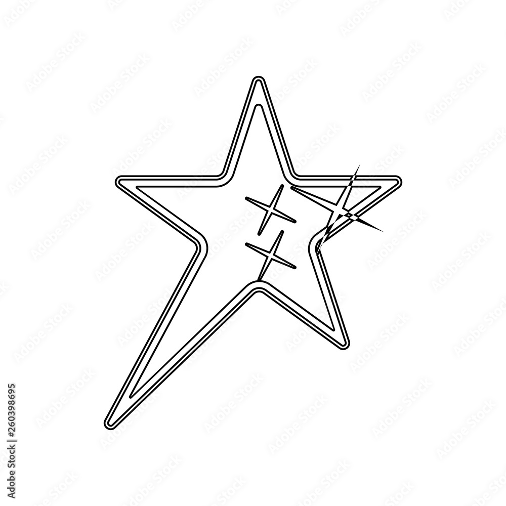 Poster five-pointed star icon. element of stars for mobile concept and web apps icon. outline, thin line ic