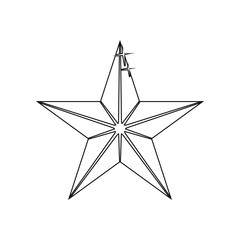 Fototapeta premium Five-pointed star icon. Element of Stars for mobile concept and web apps icon. Outline, thin line icon for website design and development, app development