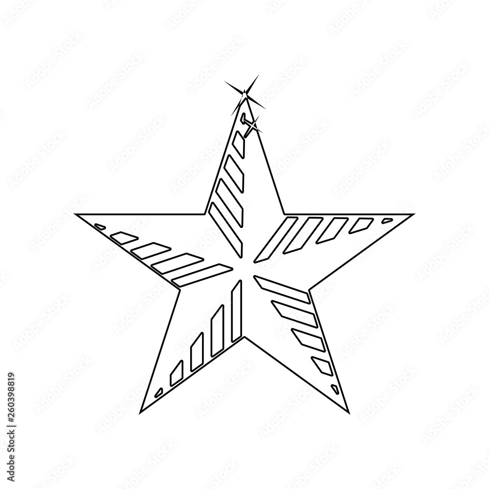 Poster five-pointed star icon. element of stars for mobile concept and web apps icon. outline, thin line ic