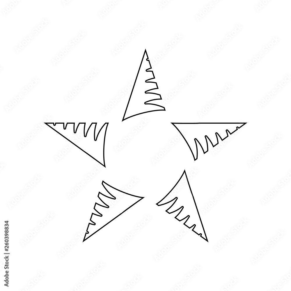 Poster five-pointed star icon. element of stars for mobile concept and web apps icon. outline, thin line ic