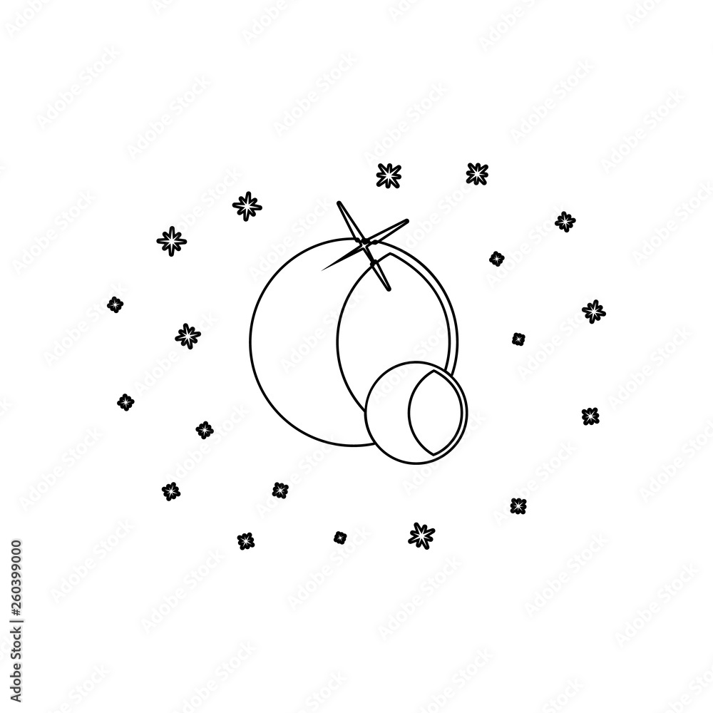 Aufkleber stars on the sky icon. element of stars for mobile concept and web apps icon. outline, thin line ico