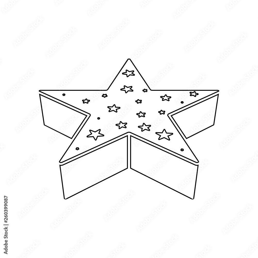 Poster 3d star icon. element of stars for mobile concept and web apps icon. outline, thin line icon for web