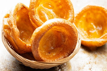 rustic golden english yorkshire pudding