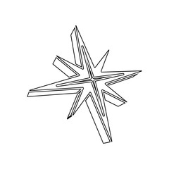 3d star  icon. Element of Stars for mobile concept and web apps icon. Outline, thin line icon for website design and development, app development