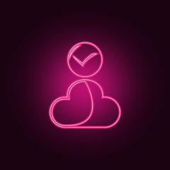 proven cloud icon. Elements of Sucsess and awards in neon style icons. Simple icon for websites, web design, mobile app, info graphics
