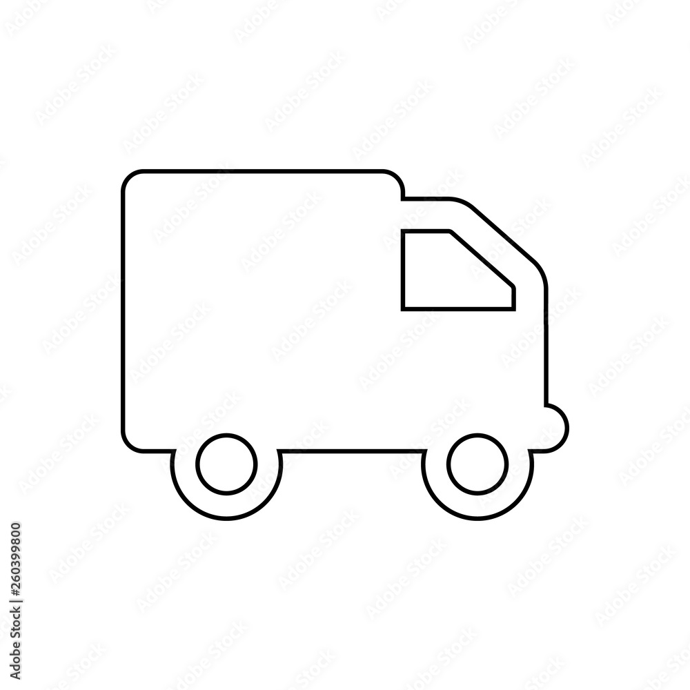 Poster van icon. element of transport for mobile concept and web apps icon. outline, thin line icon for web