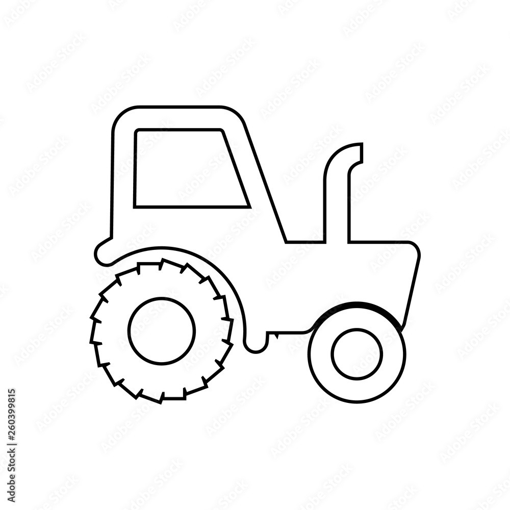 Poster tractor icon. element of transport for mobile concept and web apps icon. outline, thin line icon for