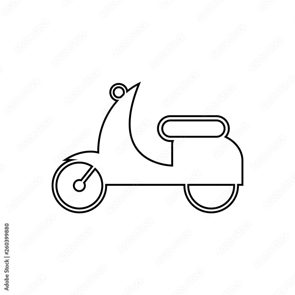 Aufkleber small motorcycle icon. element of transport for mobile concept and web apps icon. outline, thin line