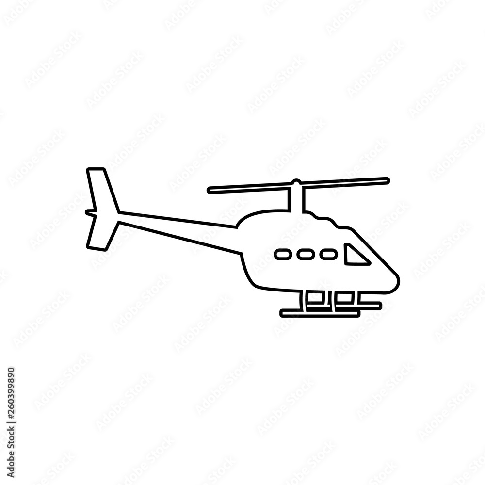Poster helicopter icon. element of transport for mobile concept and web apps icon. outline, thin line icon 